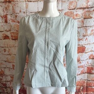 Akris Blue and White Striped Jacket